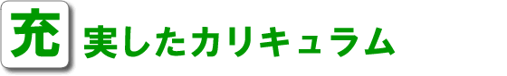 充実したカリキュラム