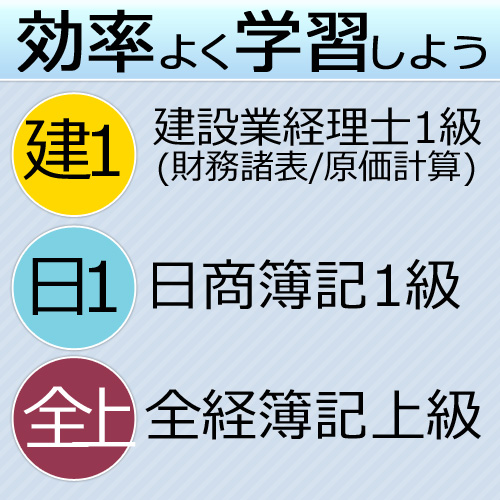 建設と日商1級と全経上級